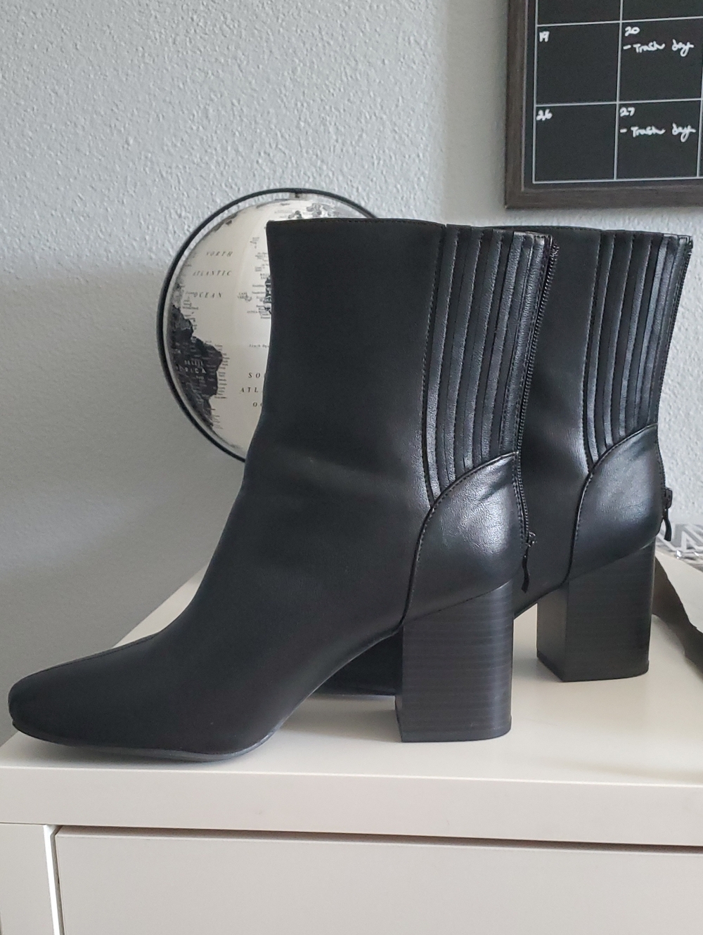 Black Bootcut Heeled Boot